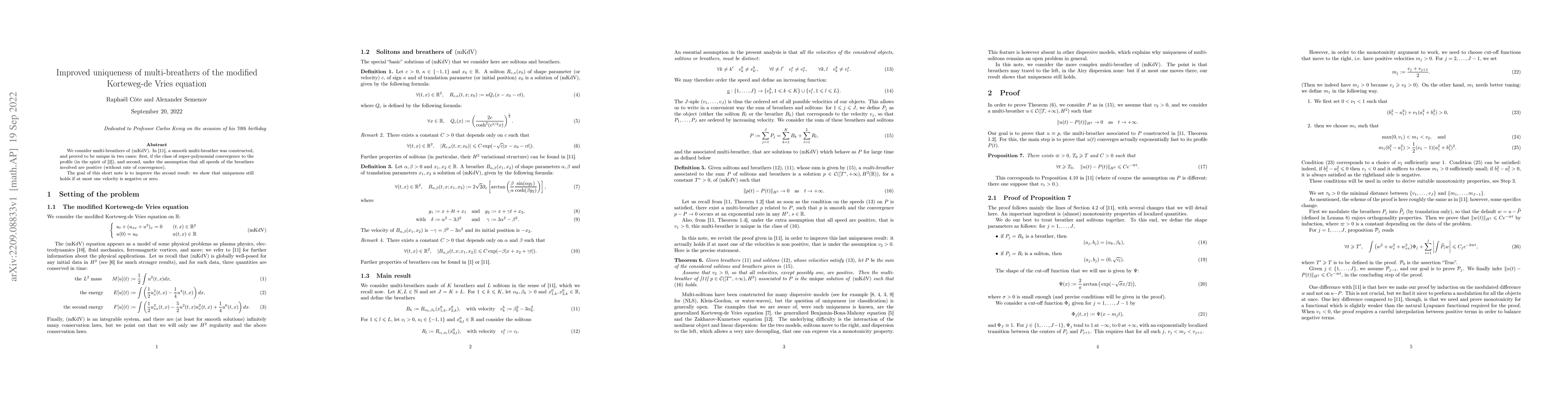 Thumbnail for Improved uniqueness of multi-breathers of the modified Korteweg-de Vries
  equation