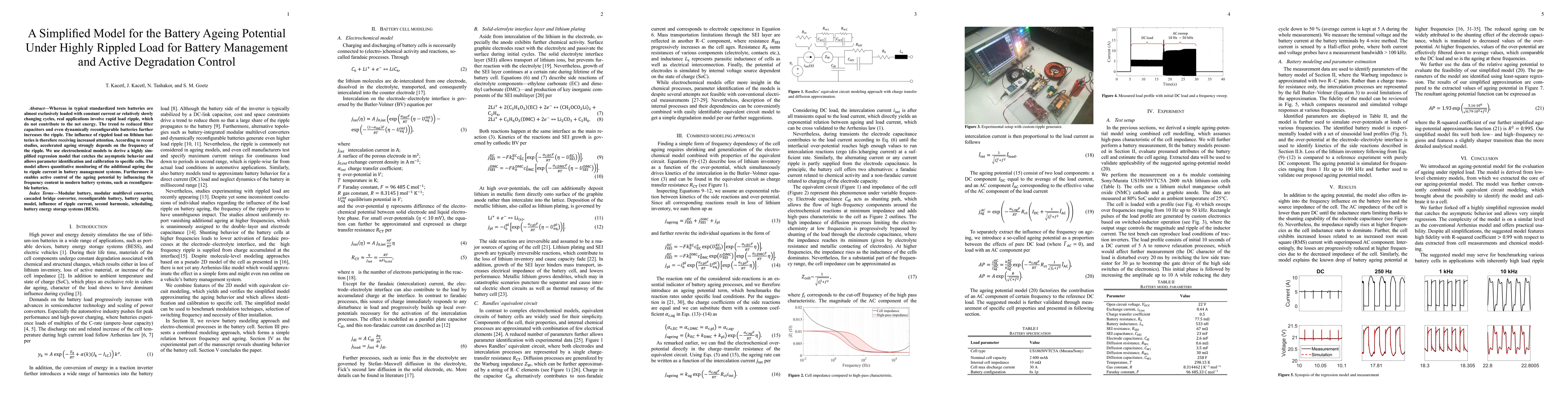 Thumbnail for A Simplified Model for the Battery Ageing Potential Under Highly Rippled
  Load for Battery Management and Active Degradation Control