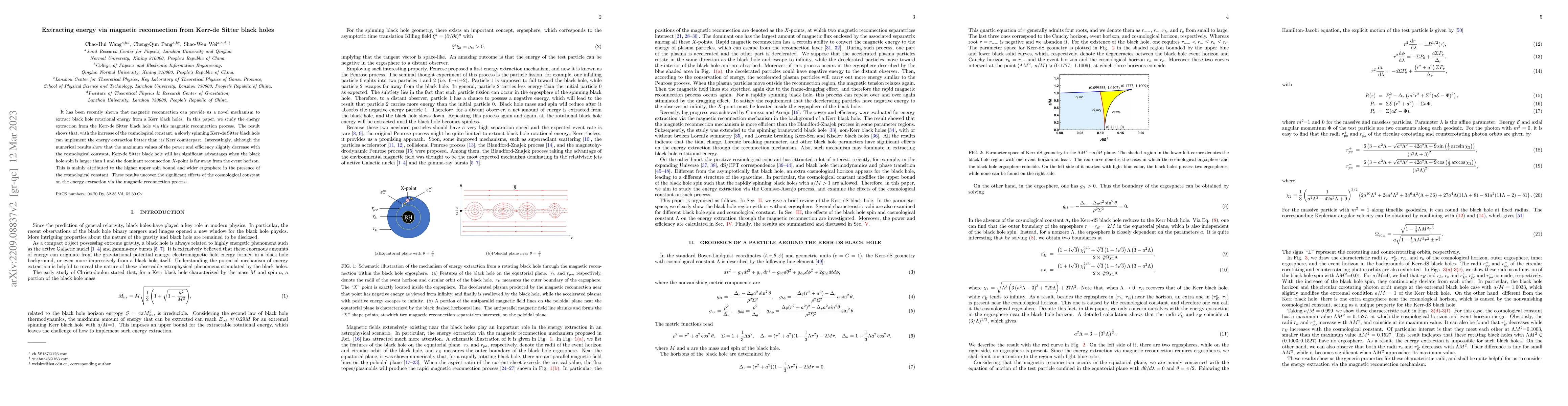 Thumbnail for Extracting energy via magnetic reconnection from Kerr-de Sitter black
  holes