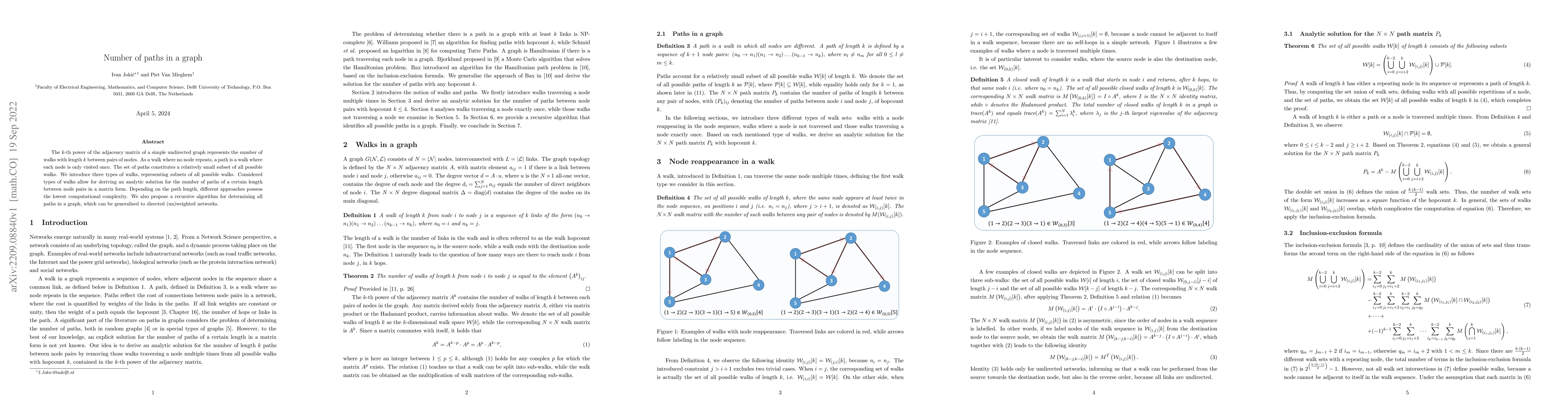 Thumbnail for Number of paths in a graph