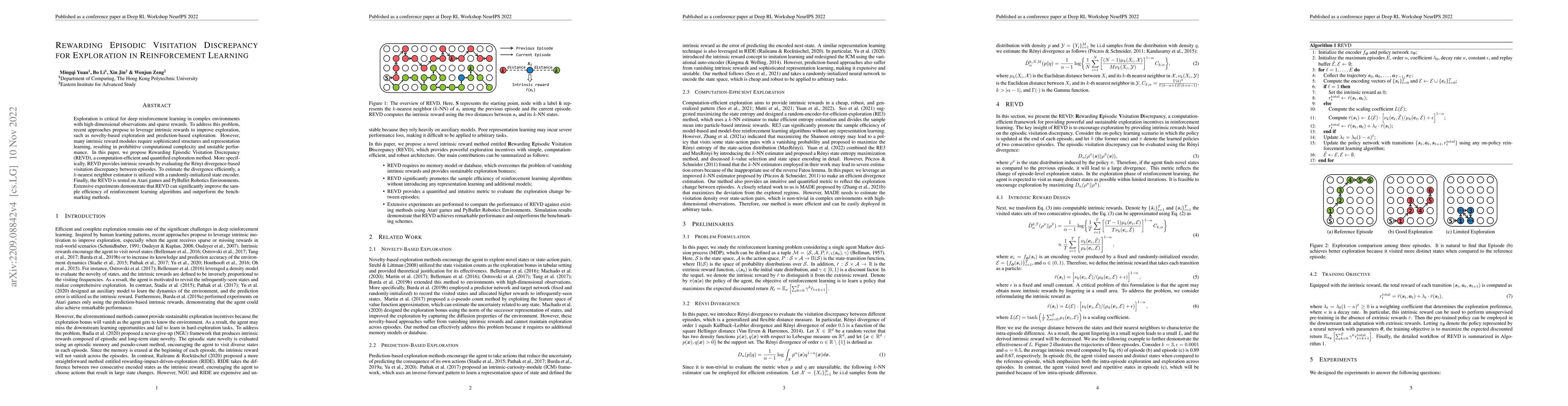 Thumbnail for Rewarding Episodic Visitation Discrepancy for Exploration in
  Reinforcement Learning