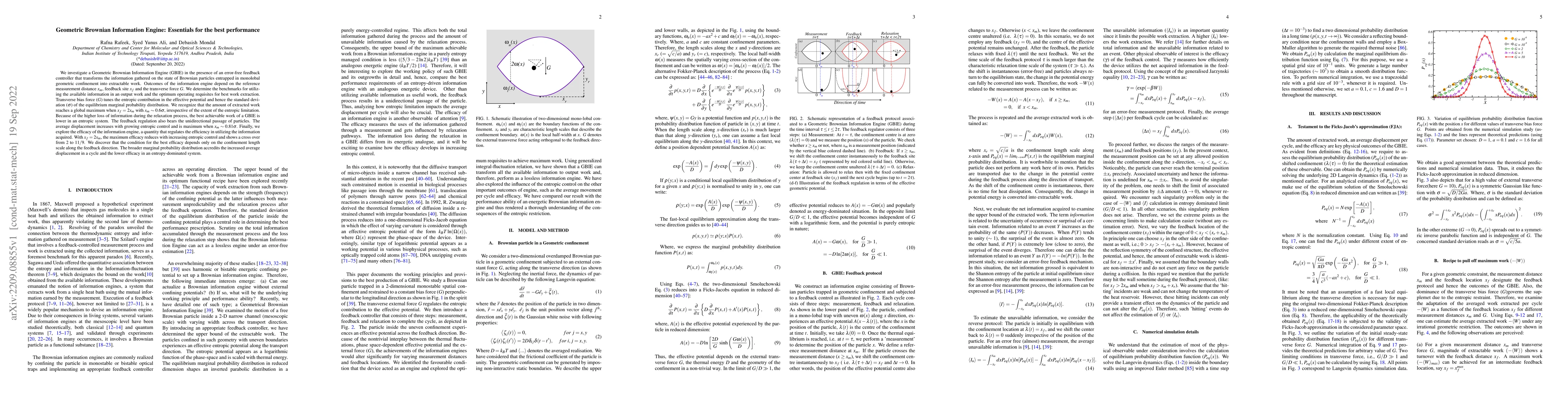 Thumbnail for Geometric Brownian Information Engine: Essentials for the best
  performance