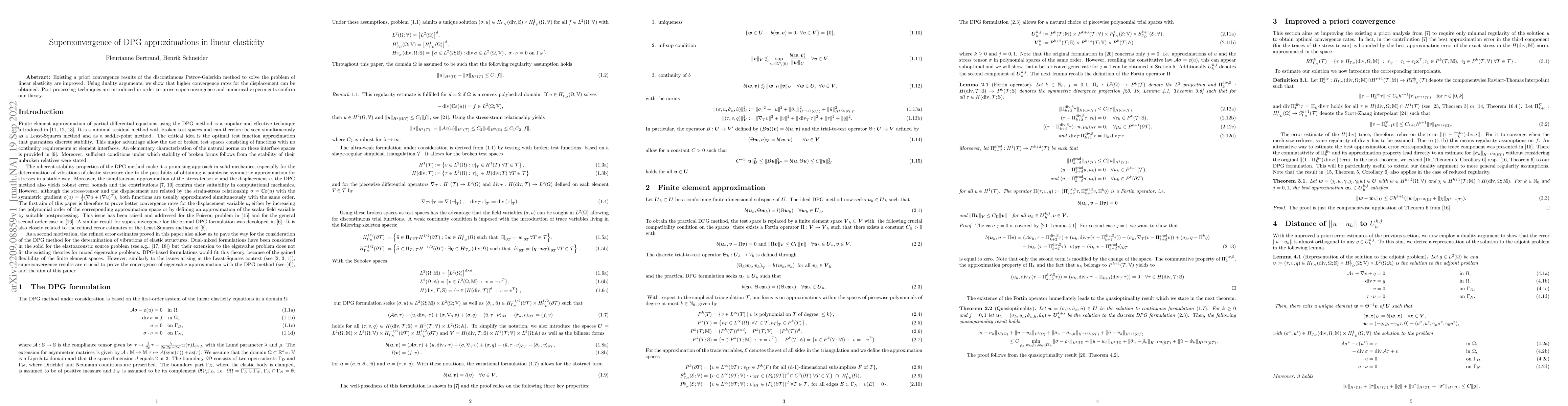 Thumbnail for Superconvergence of discontinuous Petrov-Galerkin approximations in
  linear elasticity