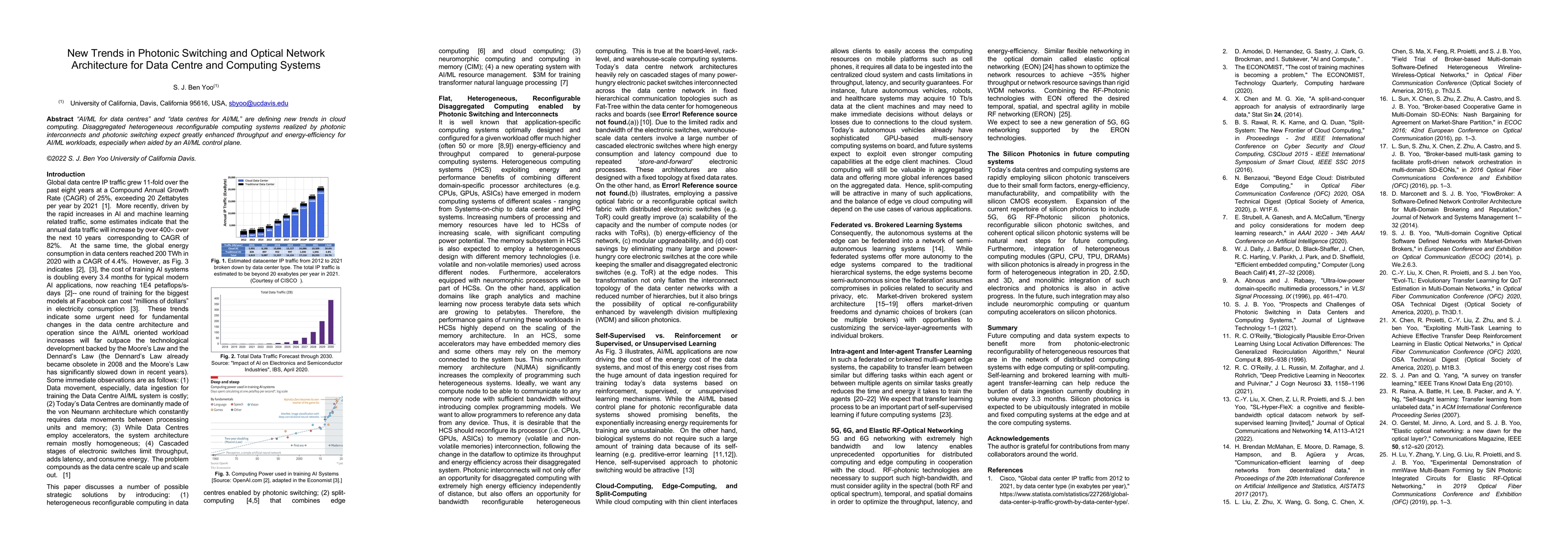 Thumbnail for New Trends in Photonic Switching and Optical Network Architecture for
  Data Centre and Computing Systems