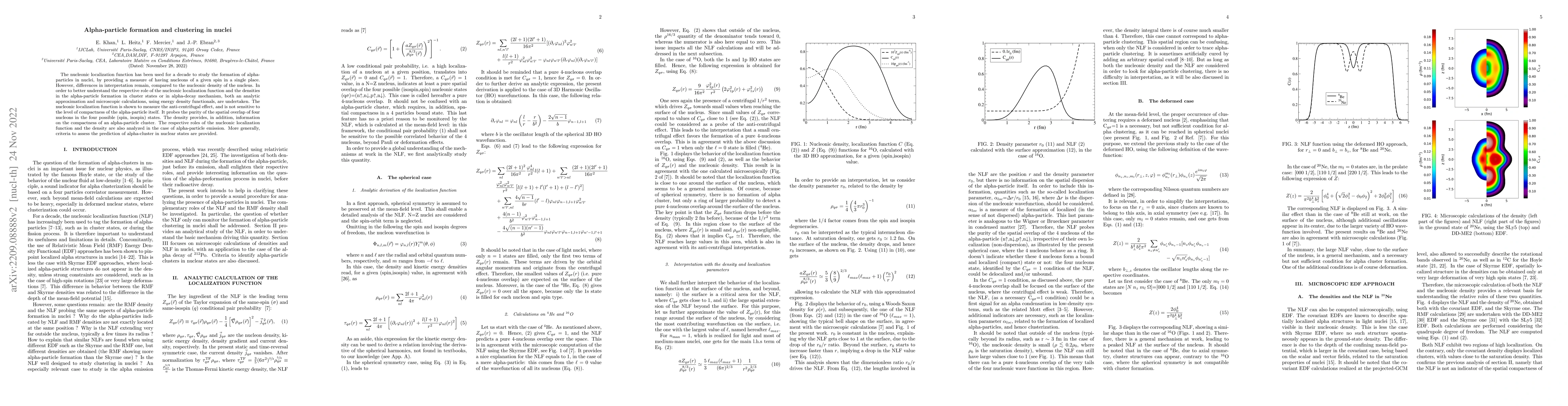 Thumbnail for Alpha-particle formation and clustering in nuclei