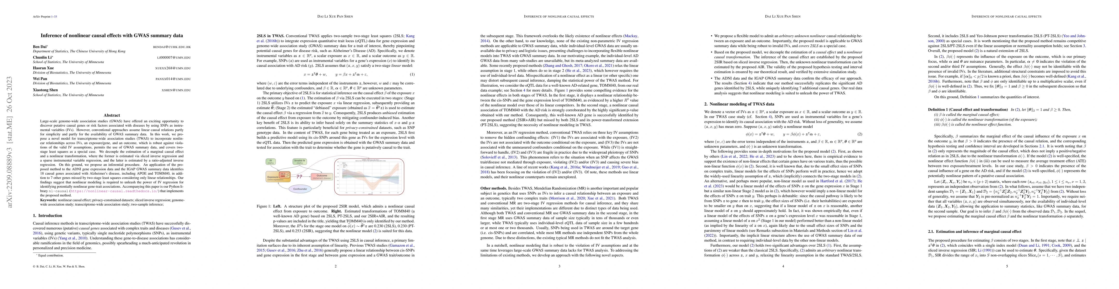 Thumbnail for Inference of nonlinear causal effects with GWAS summary data