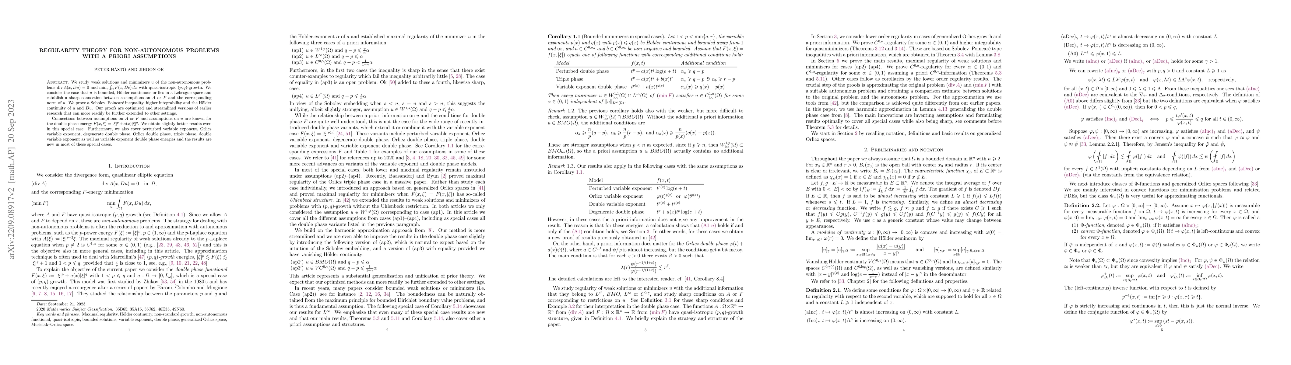 Thumbnail for Regularity theory for non-autonomous problems with a priori assumptions