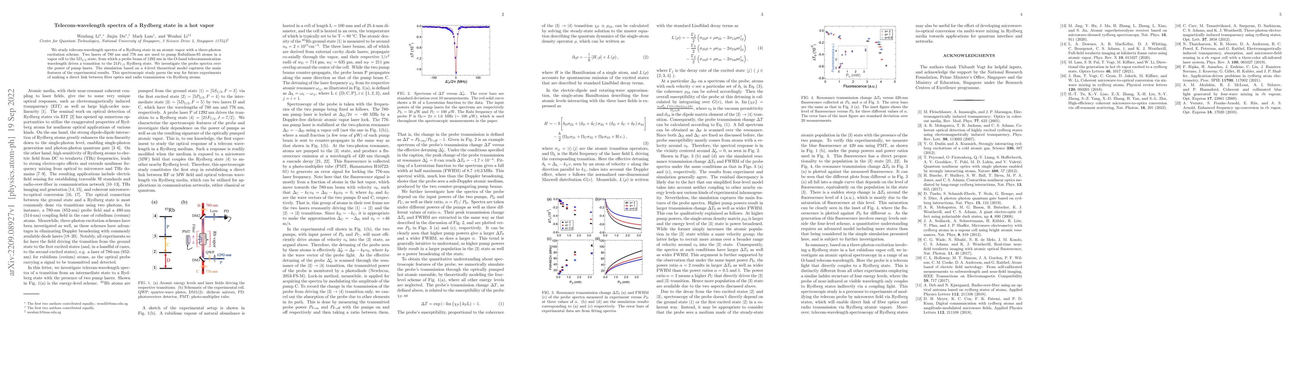 Thumbnail for Telecom-wavelength spectra of a Rydberg state in a hot vapor