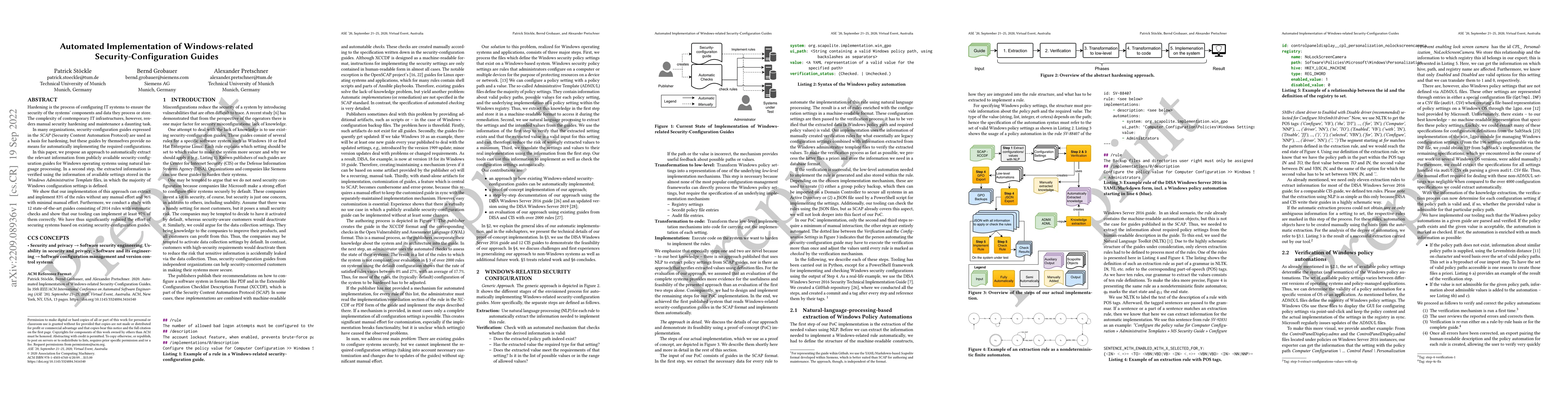 Thumbnail for Automated Implementation of Windows-related Security-Configuration
  Guides