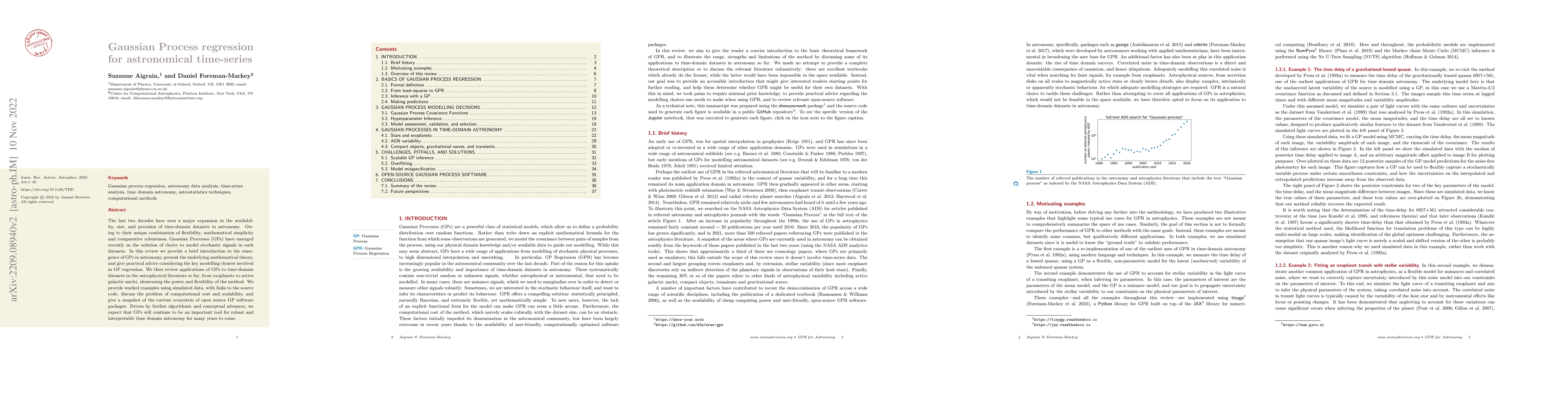 Thumbnail for Gaussian Process regression for astronomical time-series