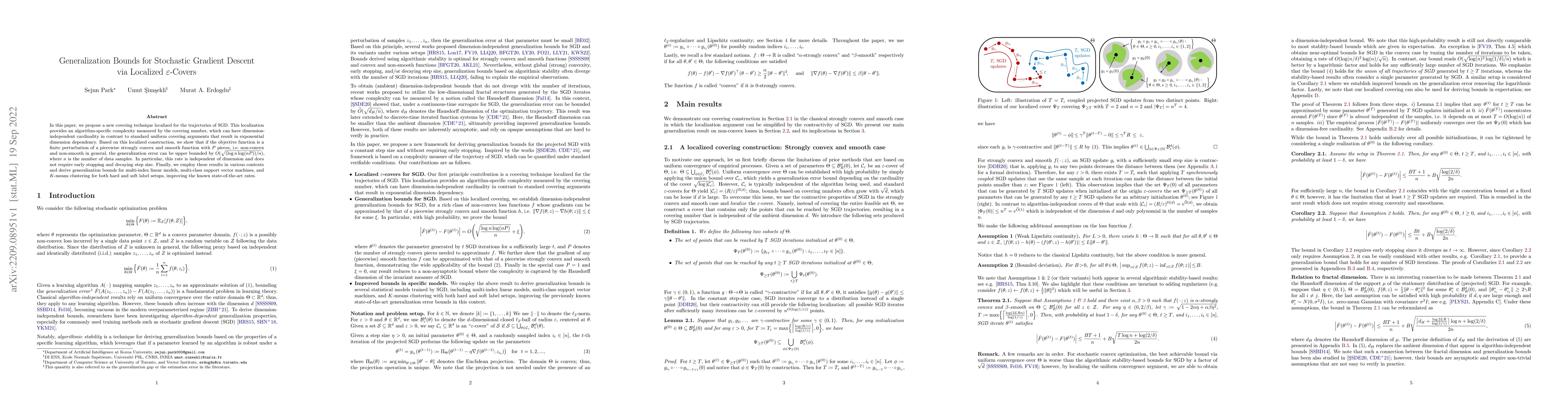 Thumbnail for Generalization Bounds for Stochastic Gradient Descent via Localized
  $\varepsilon$-Covers