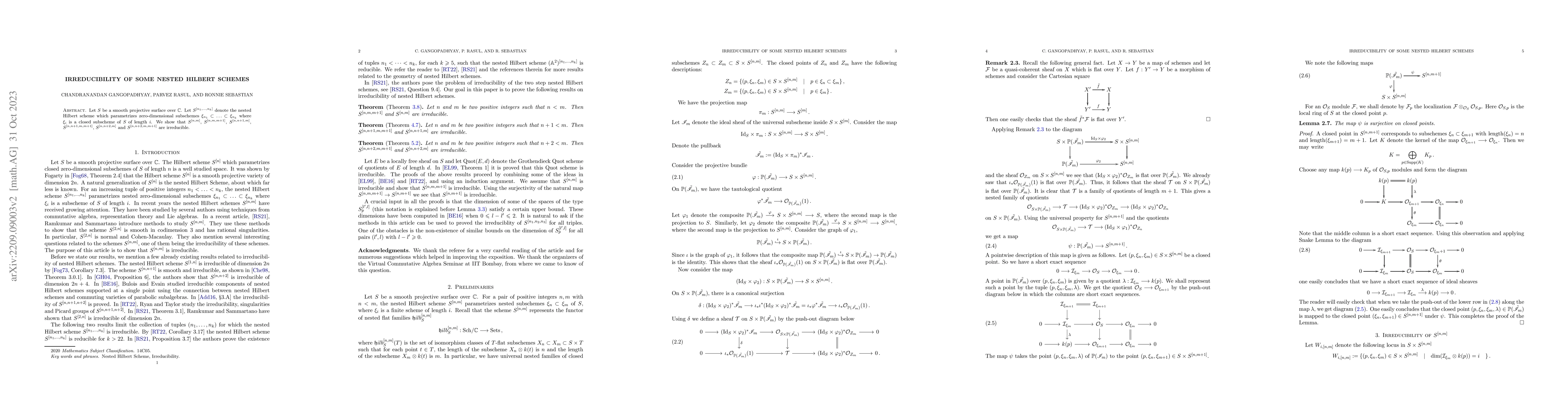 Thumbnail for Irreducibility of Some Nested Hilbert Schemes