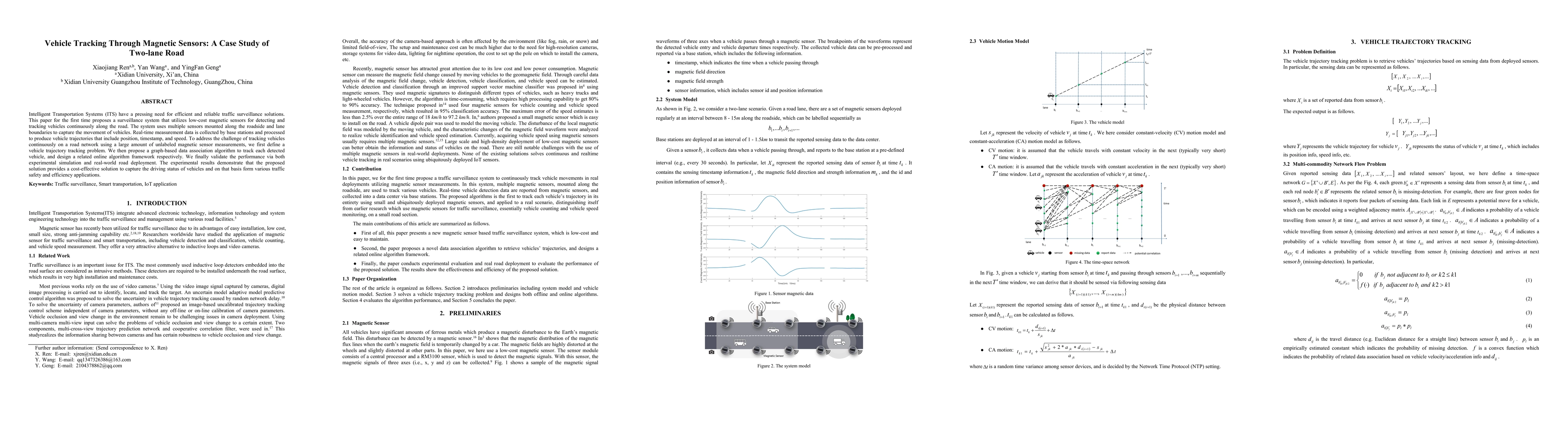 Thumbnail for Vehicle Trajectory Tracking Through Magnetic Sensors: A Case Study of
  Two-lane Road