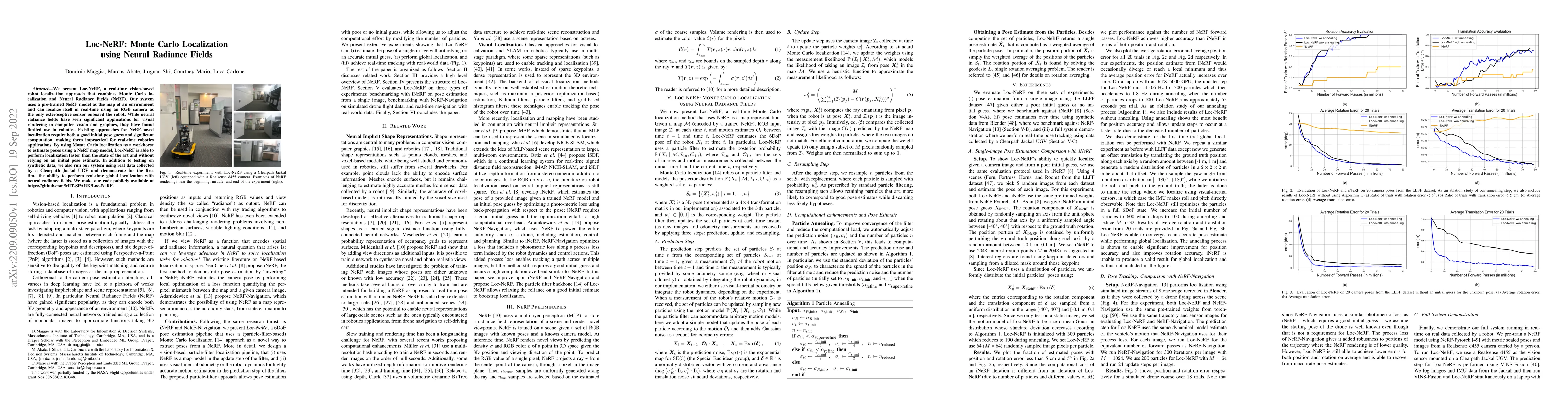 Thumbnail for Loc-NeRF: Monte Carlo Localization using Neural Radiance Fields