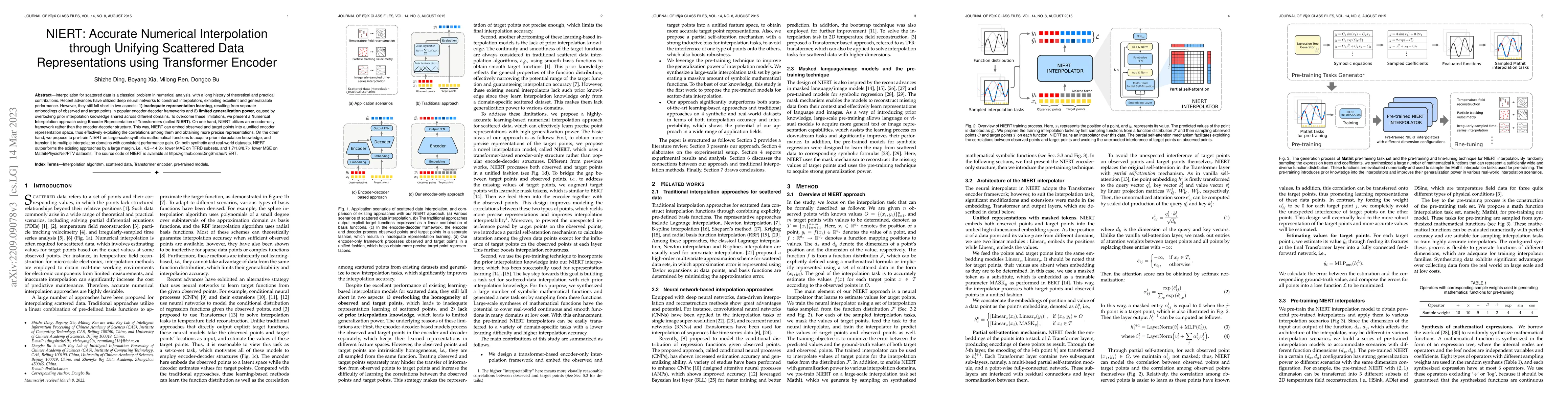 Thumbnail for NIERT: Accurate Numerical Interpolation through Unifying Scattered Data
  Representations using Transformer Encoder