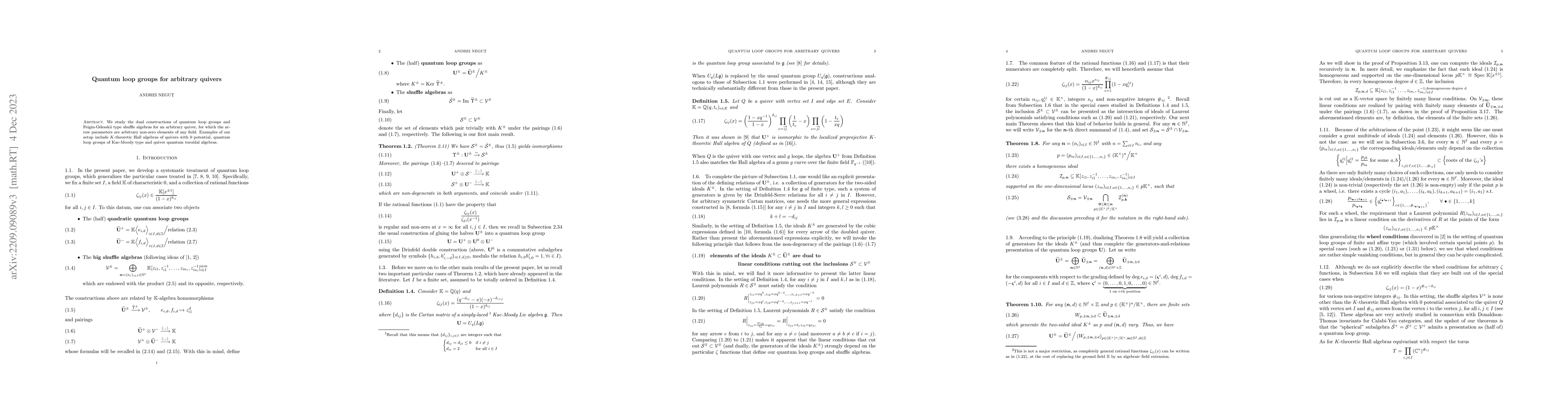 Thumbnail for Quantum loop groups for arbitrary quivers