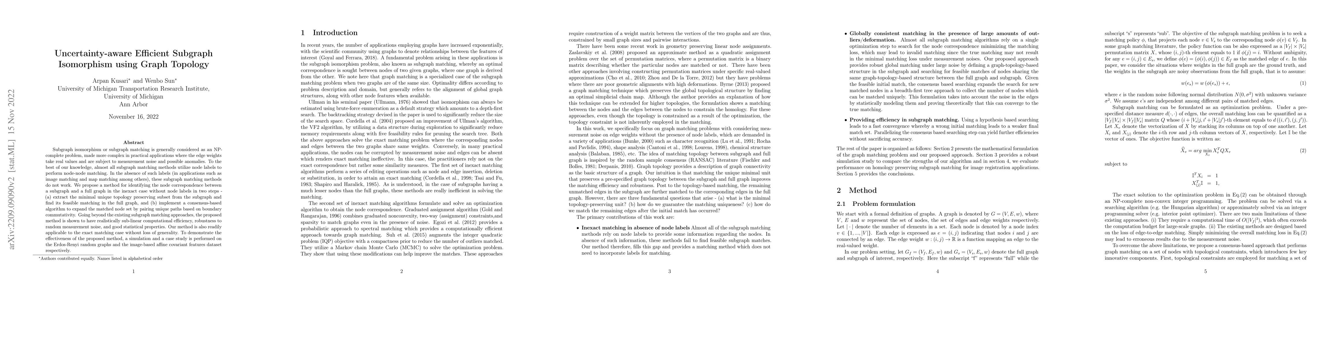 Thumbnail for Uncertainty-aware Efficient Subgraph Isomorphism using Graph Topology