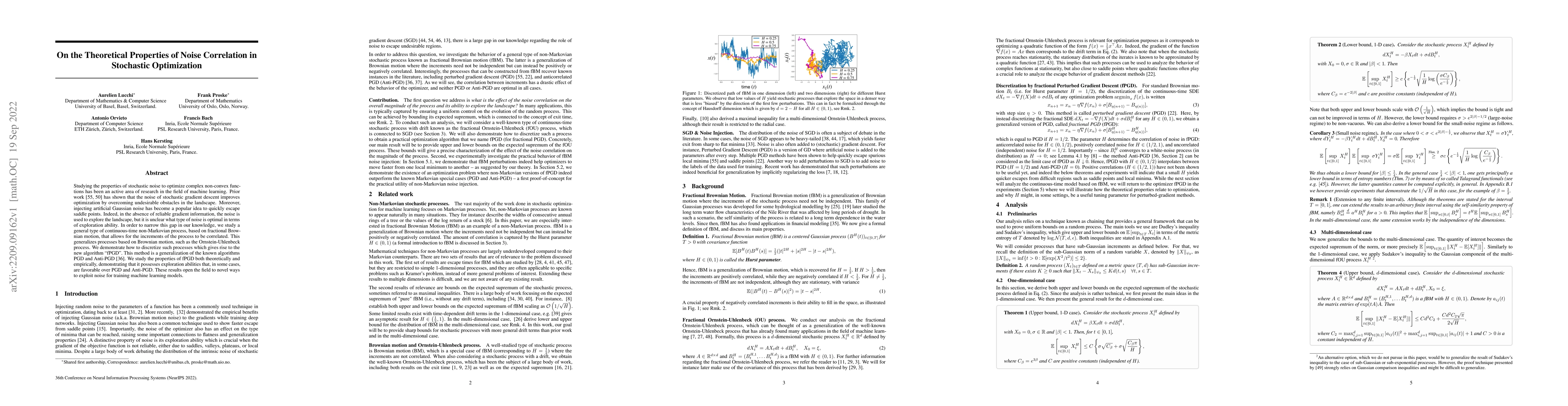 Thumbnail for On the Theoretical Properties of Noise Correlation in Stochastic
  Optimization