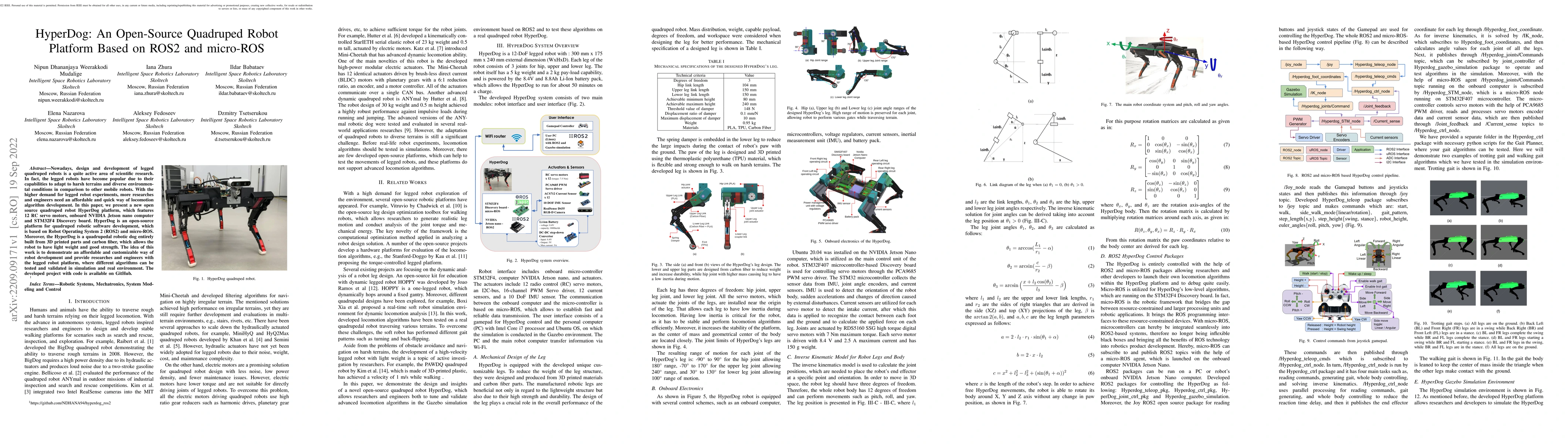 Thumbnail for HyperDog: An Open-Source Quadruped Robot Platform Based on ROS2 and
  micro-ROS
