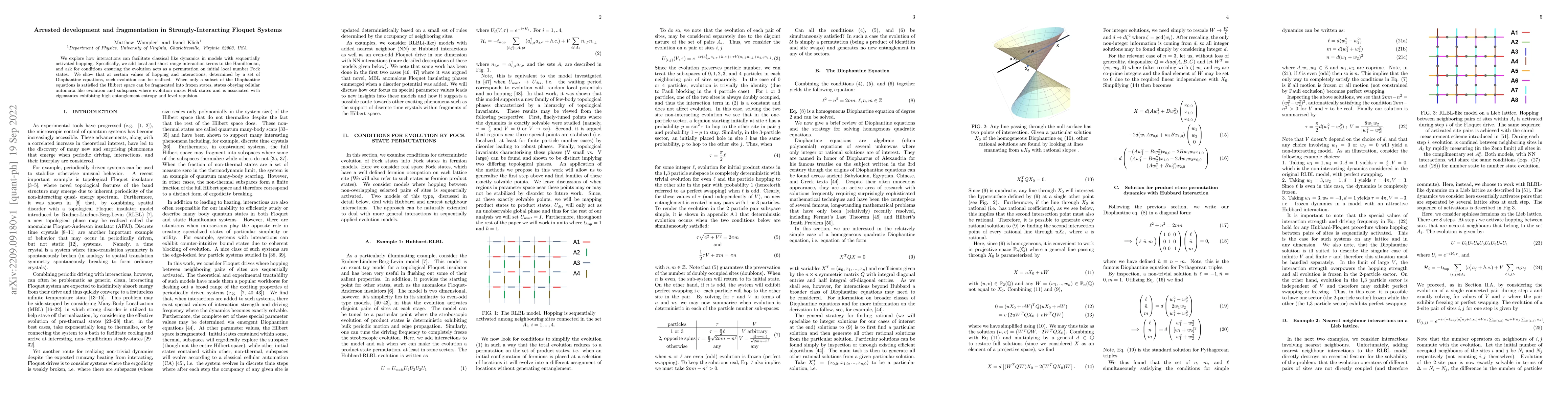 Thumbnail for Arrested Development and Fragmentation in Strongly-Interacting Floquet
  Systems