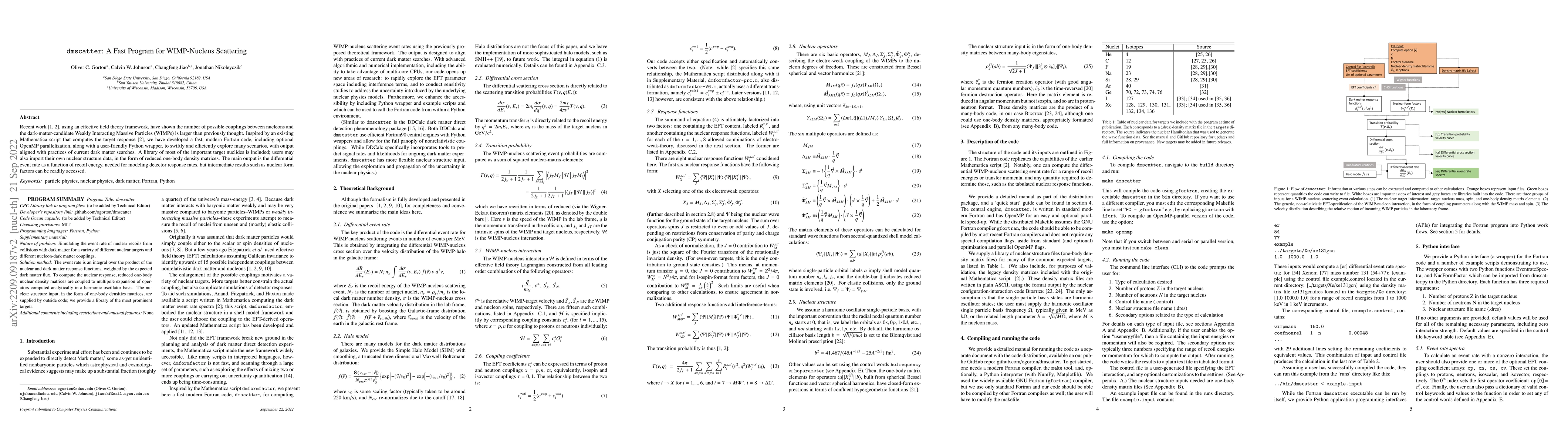 Thumbnail for dmscatter: A Fast Program for WIMP-Nucleus Scattering