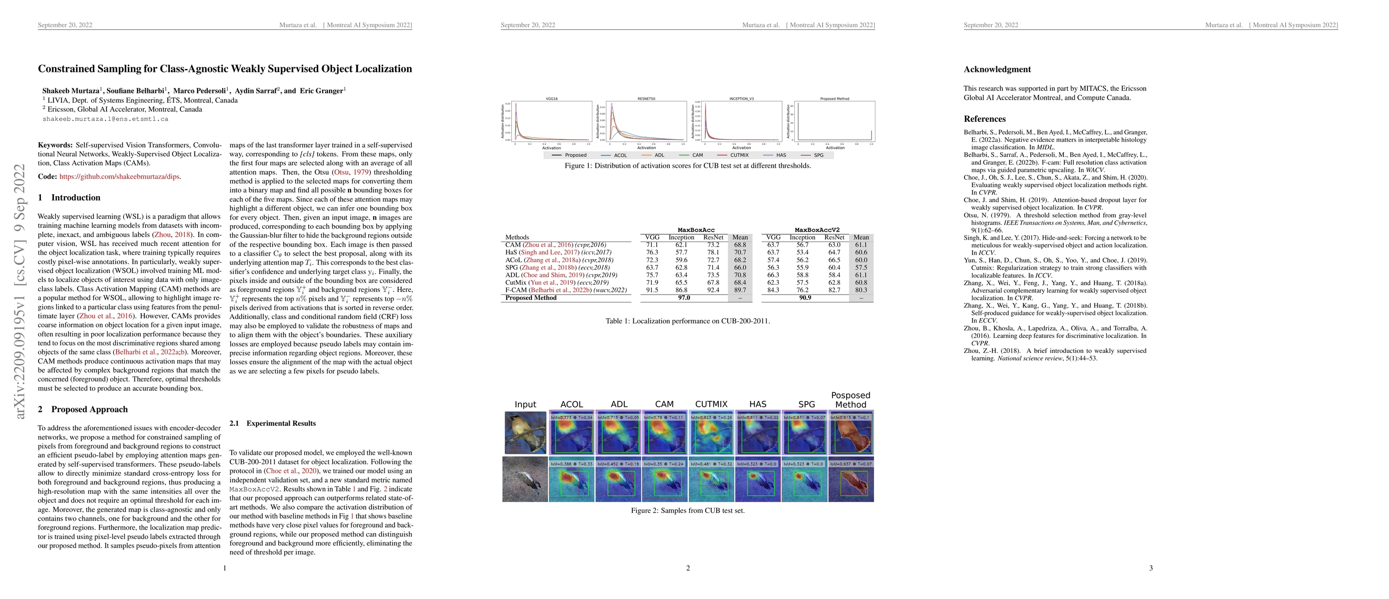 Thumbnail for Constrained Sampling for Class-Agnostic Weakly Supervised Object
  Localization