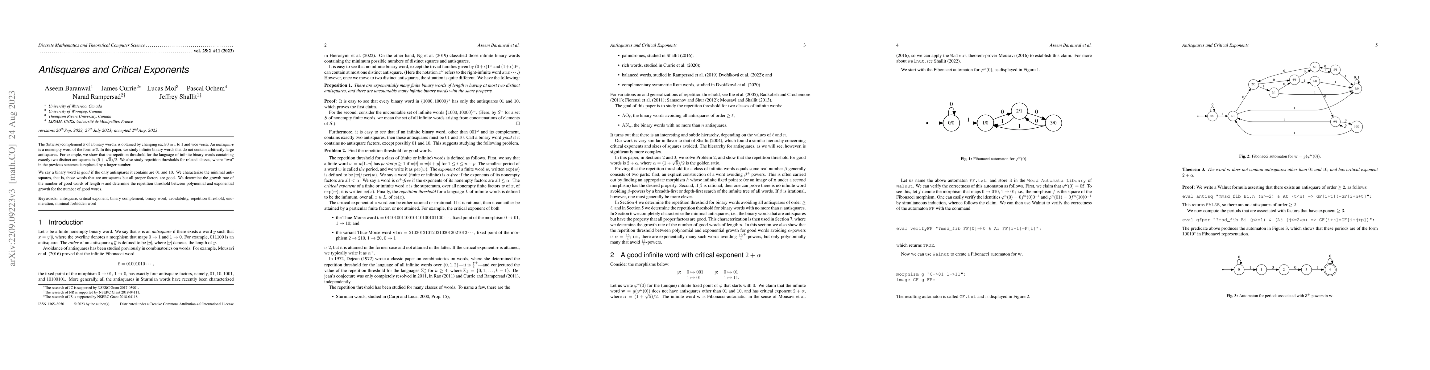 Thumbnail for Antisquares and Critical Exponents