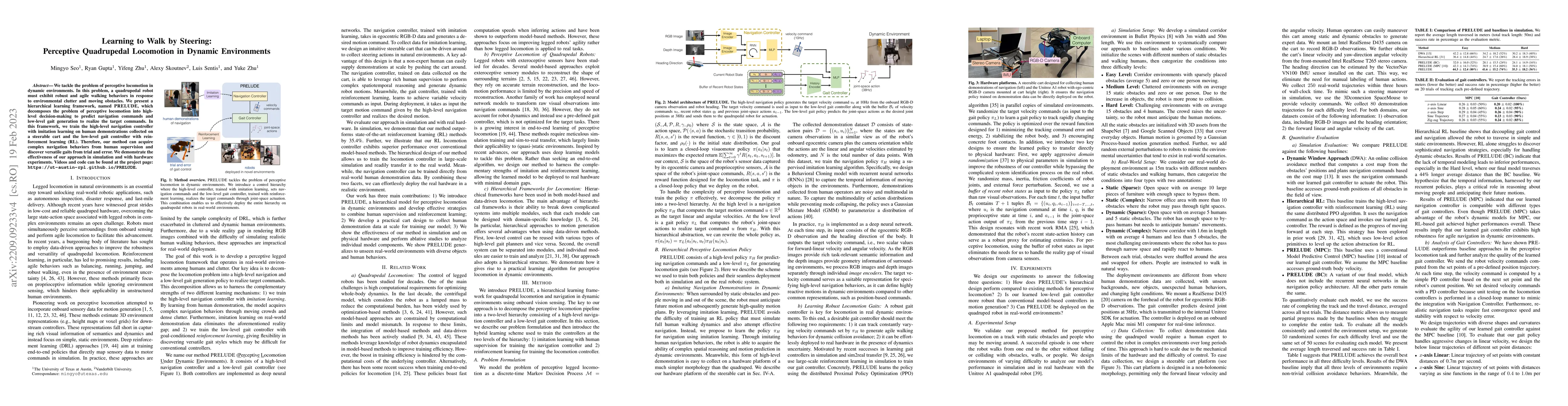 Thumbnail for Learning to Walk by Steering: Perceptive Quadrupedal Locomotion in
  Dynamic Environments