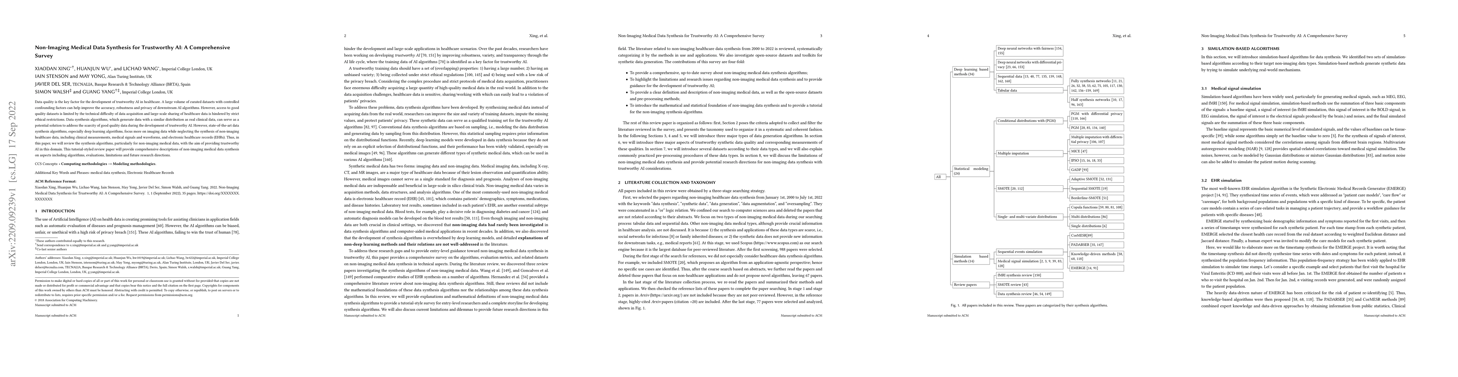 Thumbnail for Non-Imaging Medical Data Synthesis for Trustworthy AI: A Comprehensive
  Survey