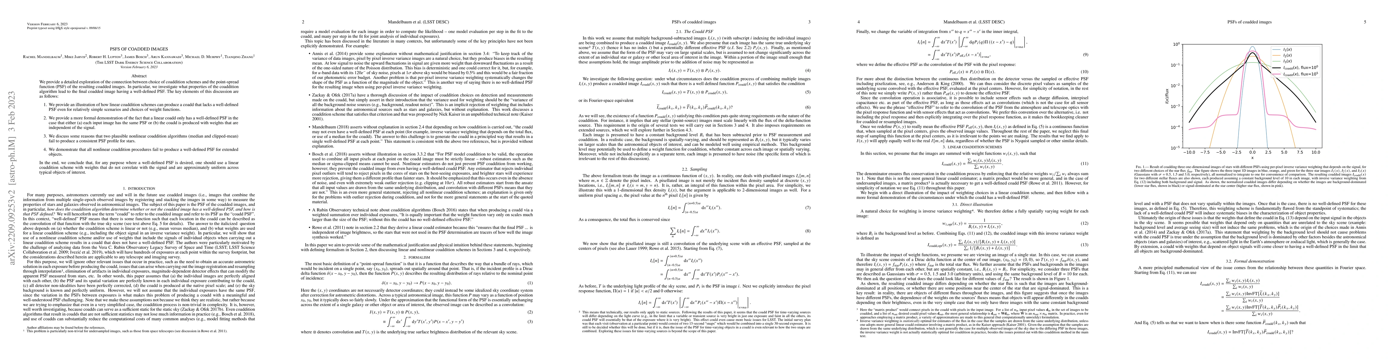 Thumbnail for PSFs of coadded images