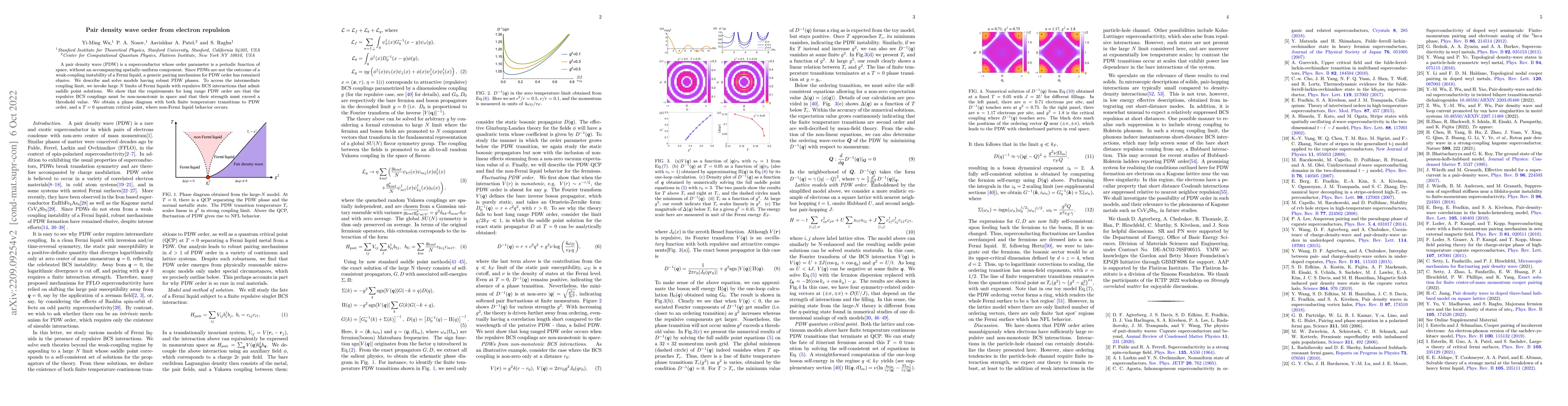 Thumbnail for Pair density wave order from electron repulsion