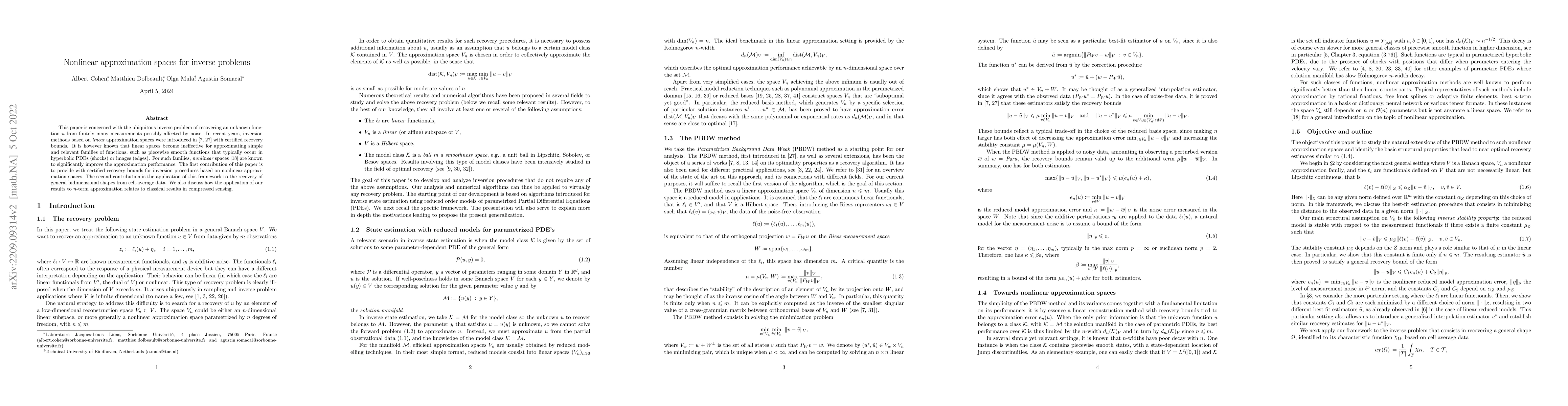 Thumbnail for Nonlinear approximation spaces for inverse problems
