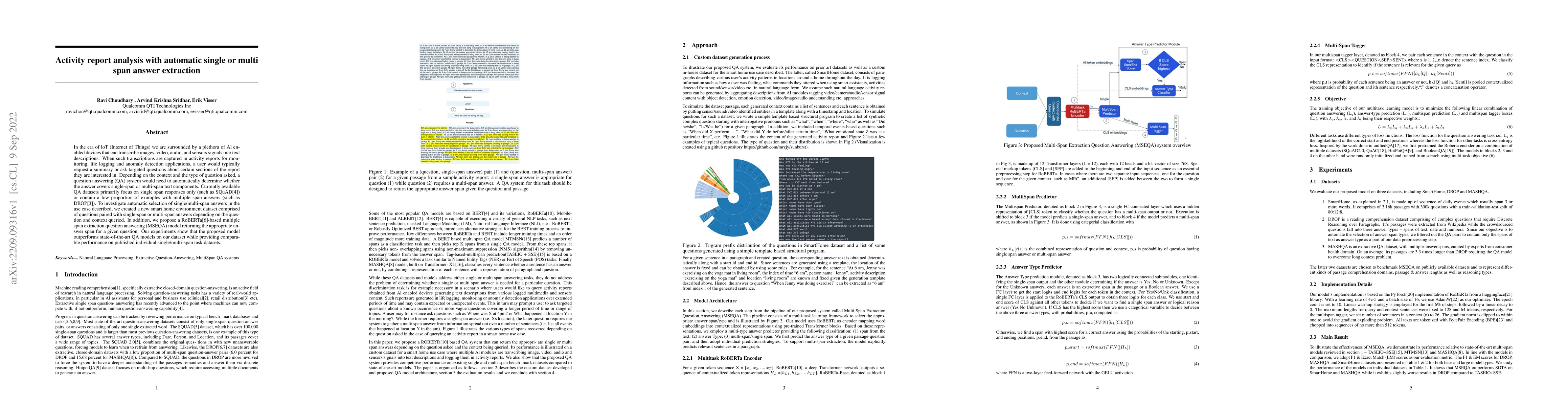 Thumbnail for Activity report analysis with automatic single or multispan answer
  extraction