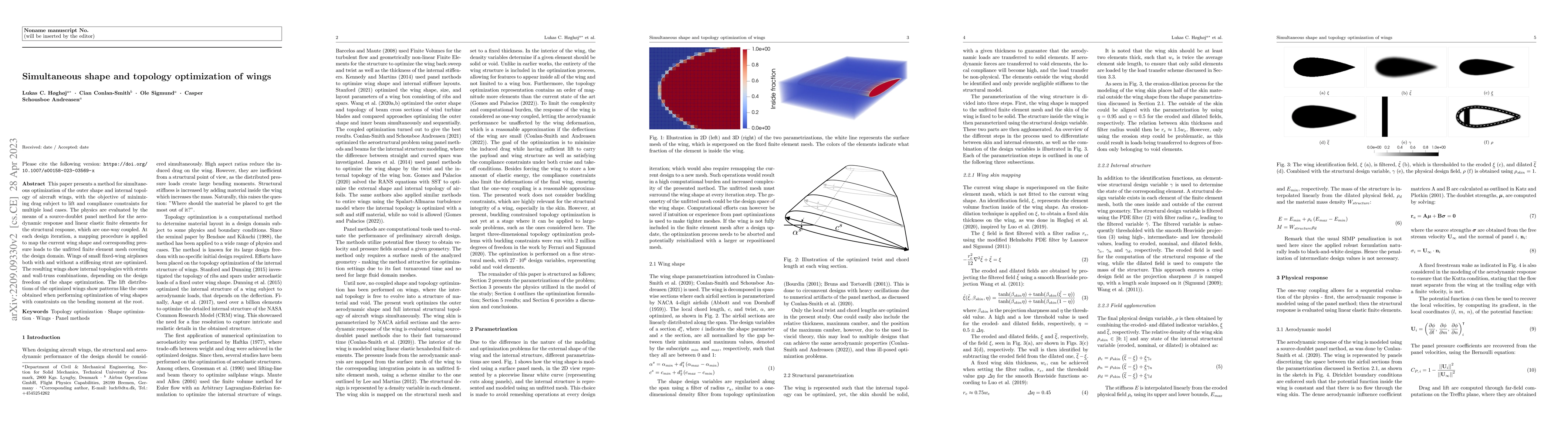 Thumbnail for Simultaneous shape and topology optimization of wings