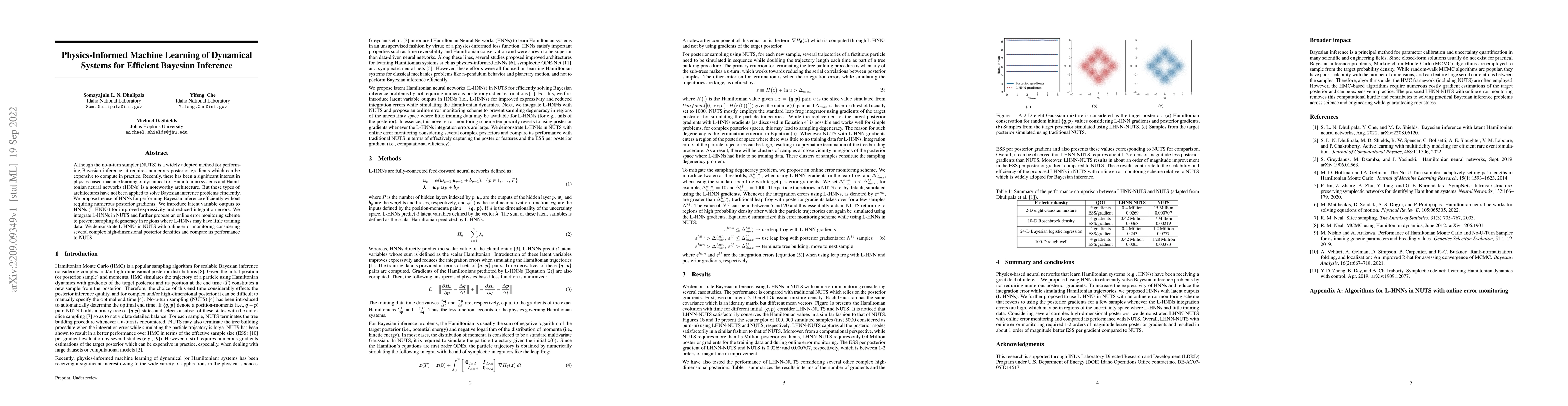 Thumbnail for Physics-Informed Machine Learning of Dynamical Systems for Efficient
  Bayesian Inference