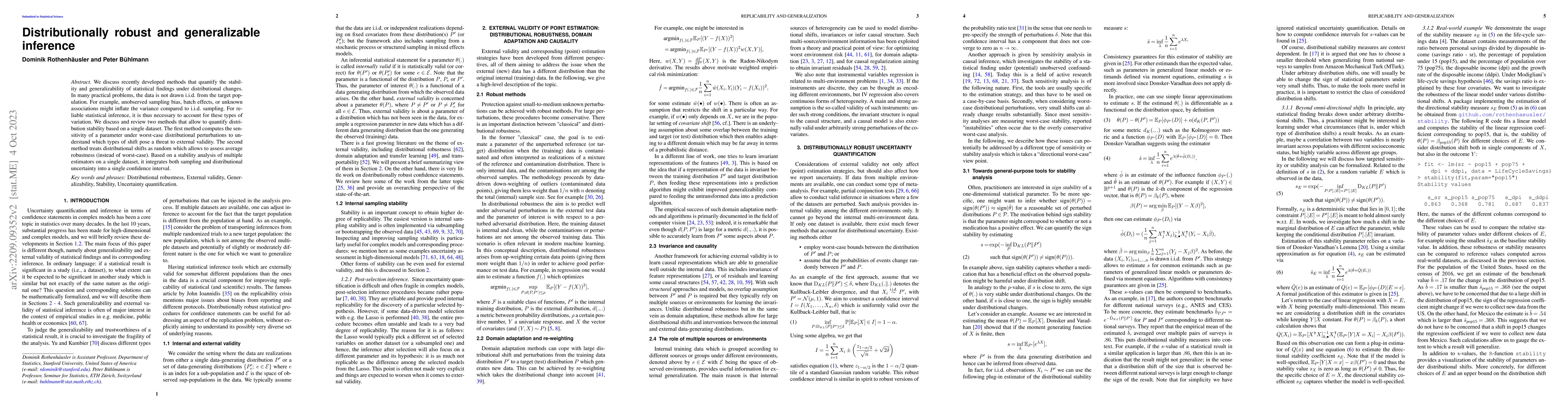 Thumbnail for Distributionally robust and generalizable inference