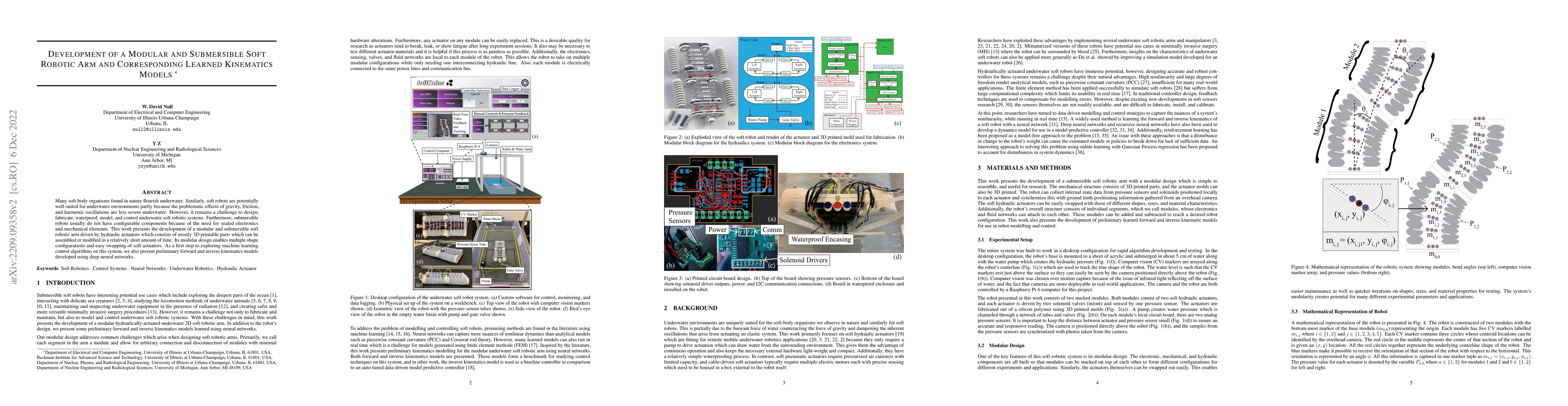 Thumbnail for Development of a Modular and Submersible Soft Robotic Arm and
  Corresponding Learned Kinematics Models