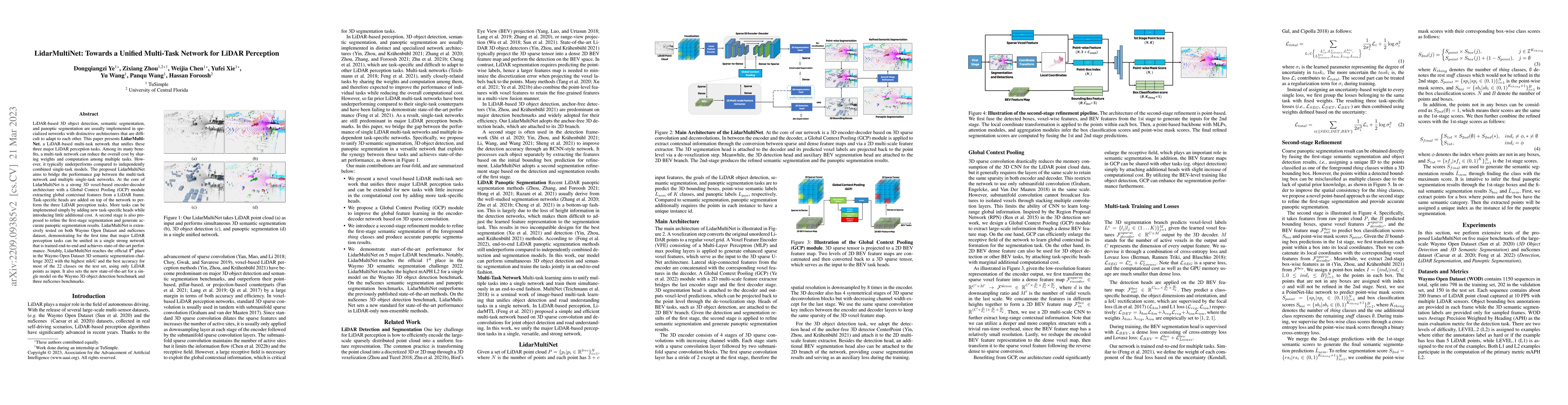Thumbnail for LidarMultiNet: Towards a Unified Multi-Task Network for LiDAR Perception