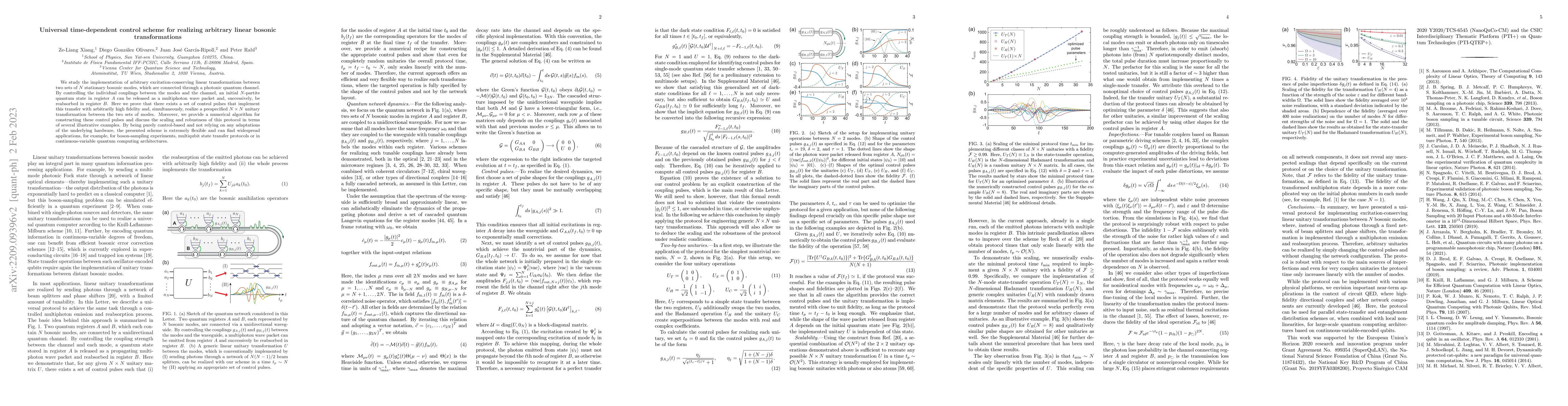 Thumbnail for Universal time-dependent control scheme for realizing arbitrary linear
  bosonic transformations