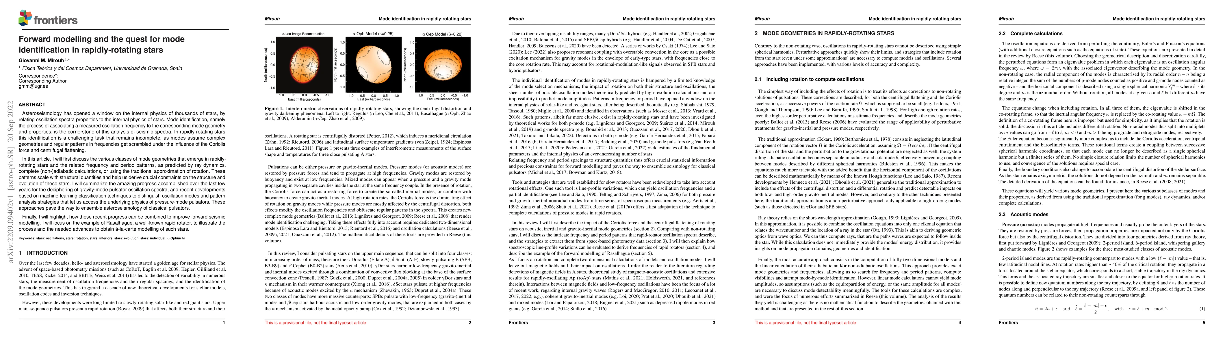 Thumbnail for Forward modelling and the quest for mode identification in
  rapidly-rotating stars