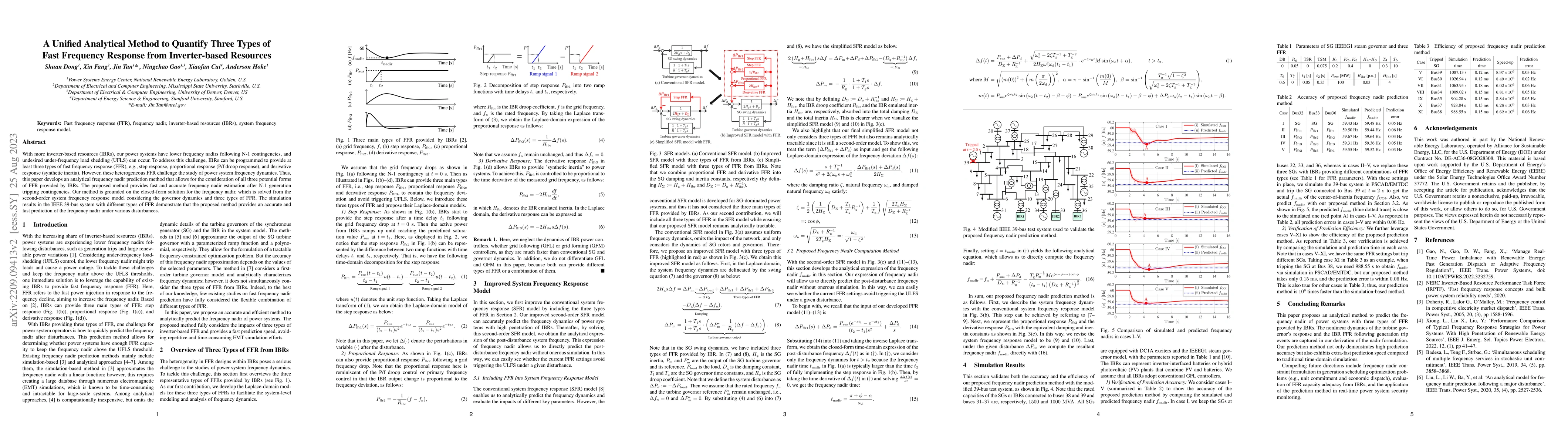 Thumbnail for A Unified Analytical Method to Quantify Three Types of Fast Frequency
  Response from Inverter-based Resources