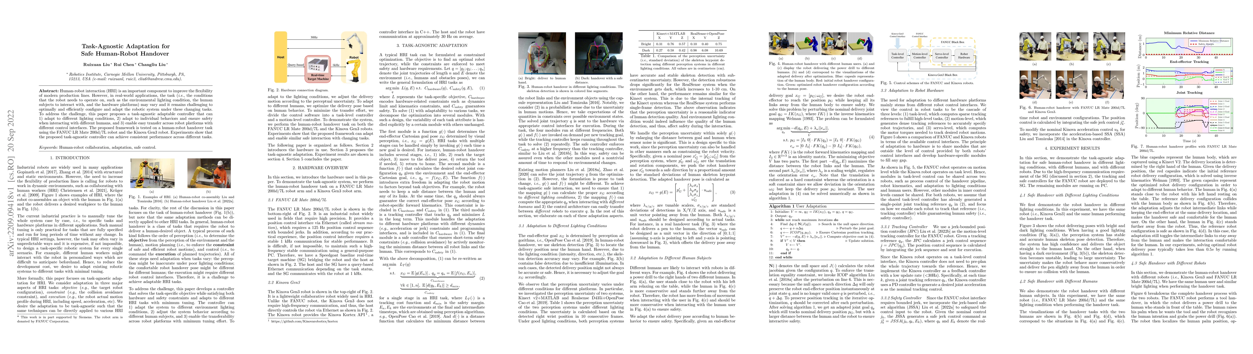 Thumbnail for Task-Agnostic Adaptation for Safe Human-Robot Handover