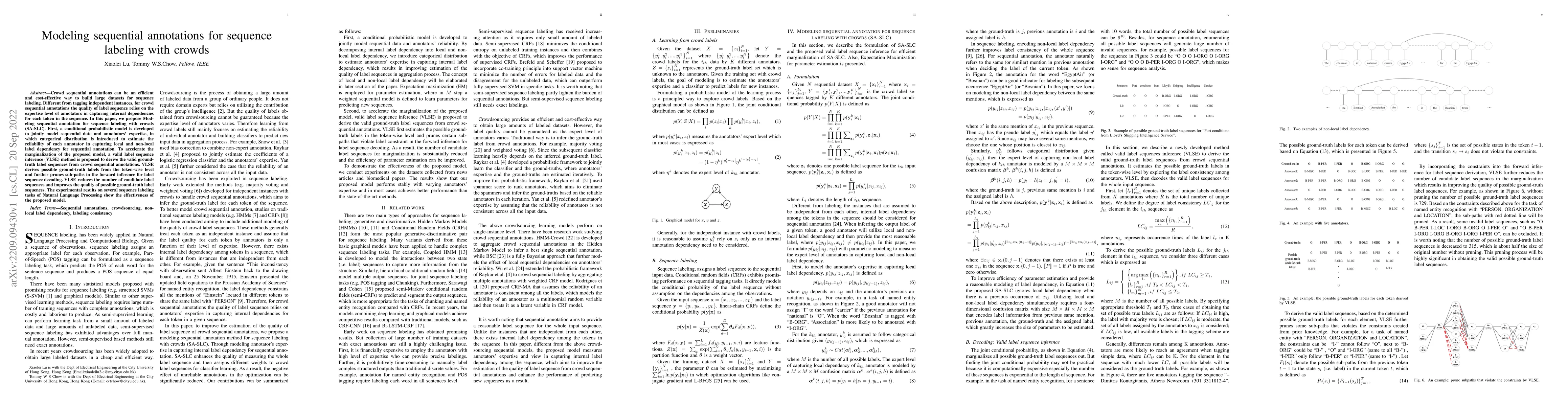 Thumbnail for Modeling sequential annotations for sequence labeling with crowds