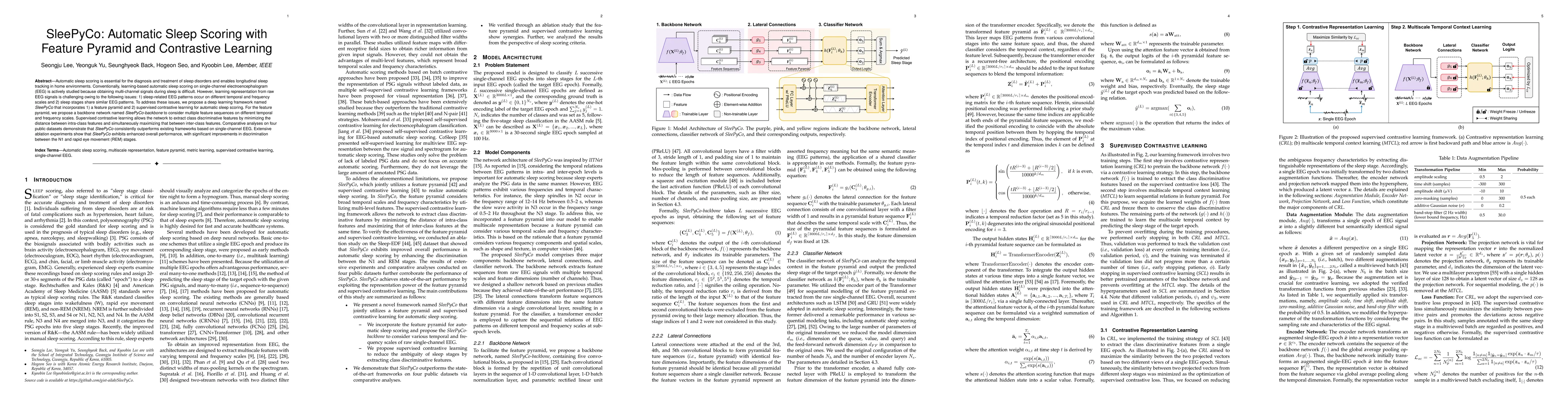 Thumbnail for SleePyCo: Automatic Sleep Scoring with Feature Pyramid and Contrastive
  Learning