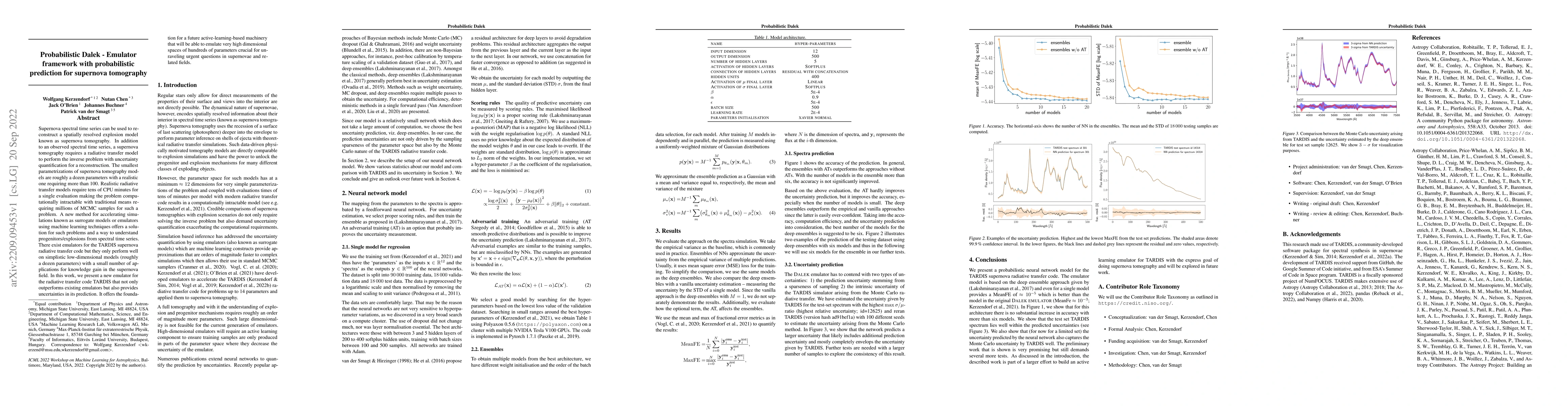 Thumbnail for Probabilistic Dalek -- Emulator framework with probabilistic prediction
  for supernova tomography