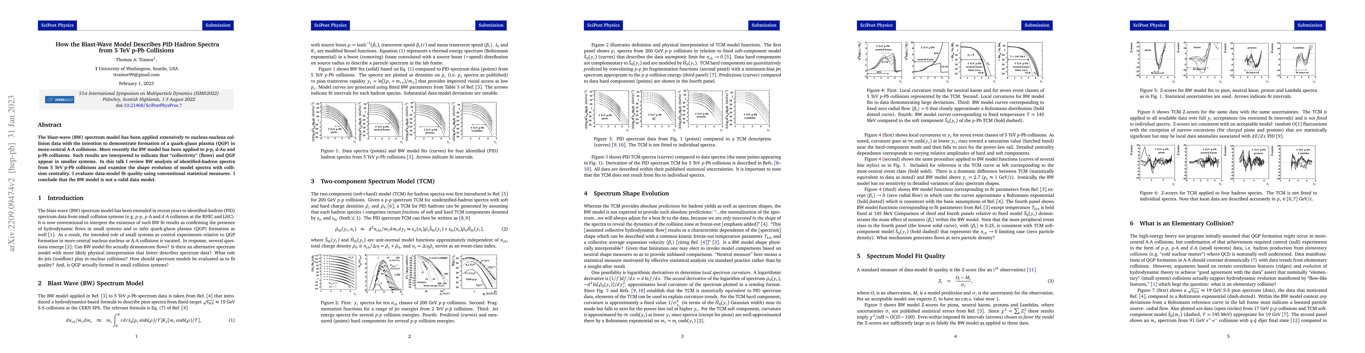 Thumbnail for How the Blast-Wave Model Describes PID Hadron Spectra from 5 TeV p-Pb
  Collisions