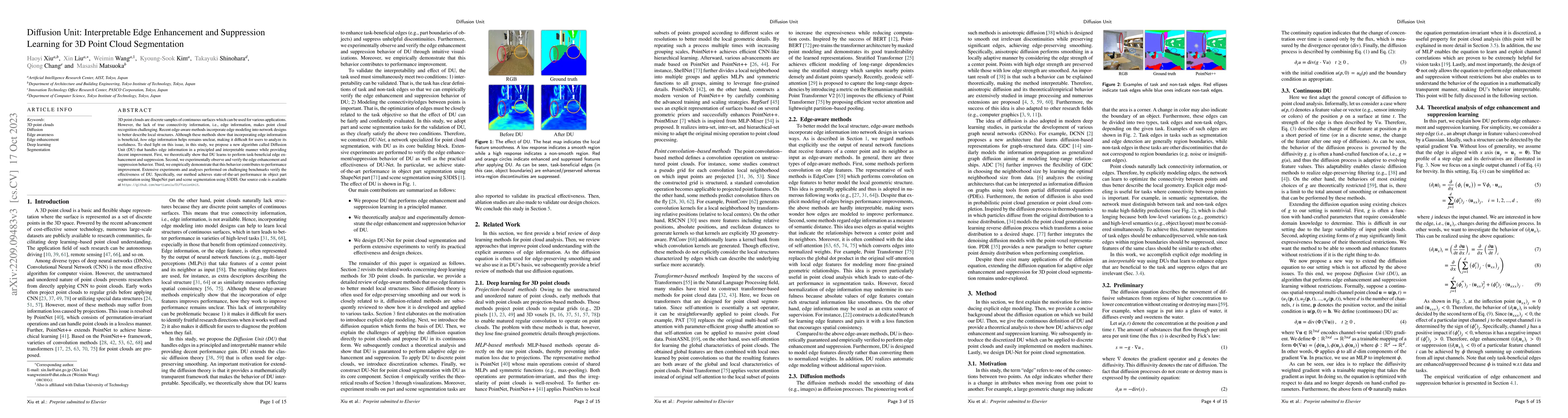 Thumbnail for Diffusion Unit: Interpretable Edge Enhancement and Suppression Learning
  for 3D Point Cloud Segmentation