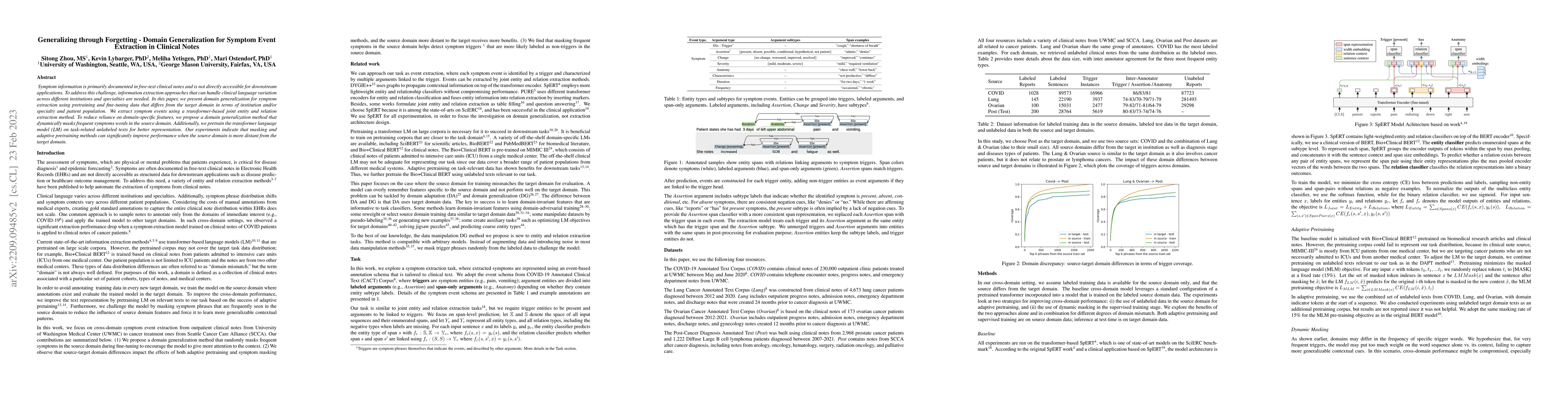 Thumbnail for Generalizing through Forgetting -- Domain Generalization for Symptom
  Event Extraction in Clinical Notes