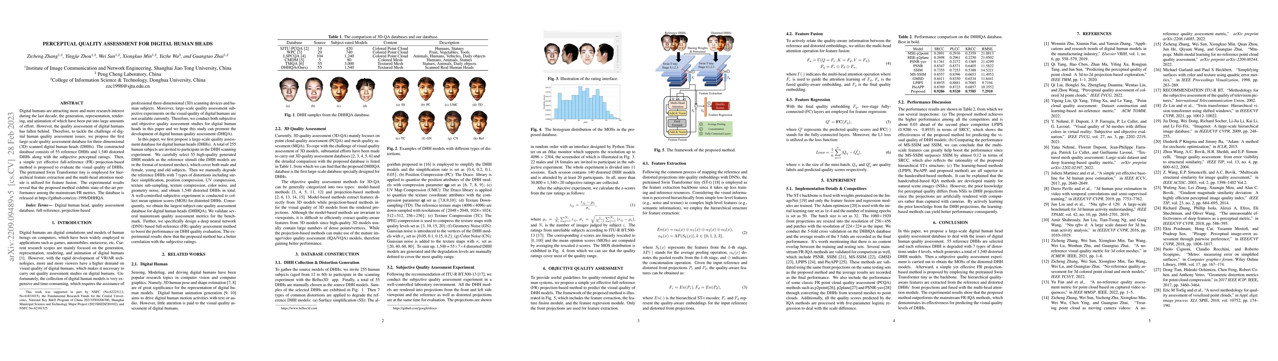 Thumbnail for Perceptual Quality Assessment for Digital Human Heads
