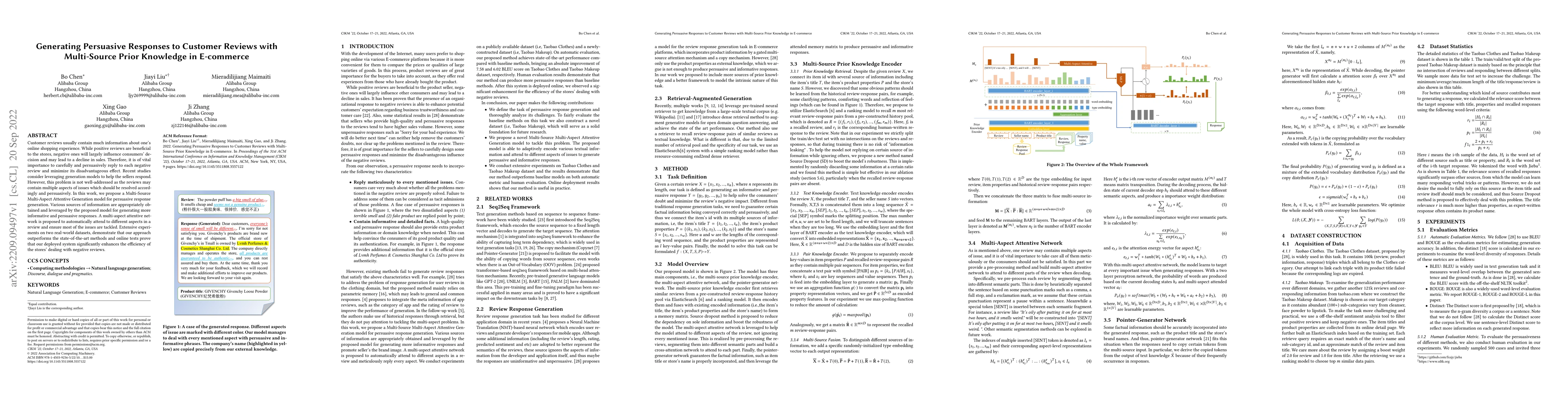 Thumbnail for Generating Persuasive Responses to Customer Reviews with Multi-Source
  Prior Knowledge in E-commerce